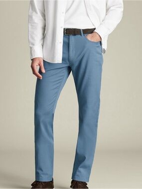 Charles Tyrwhitt Pants Mens 42x28 Classic Fit 5 Pocket Pant Preppy Mid Rise